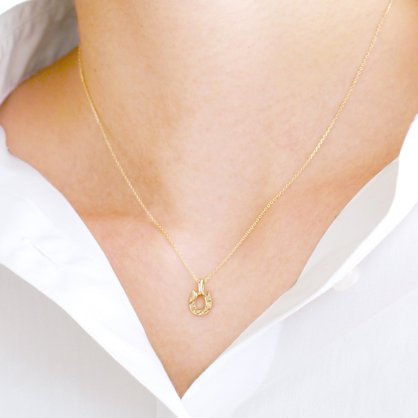 【10K Gold】Horseshoe Pendant top