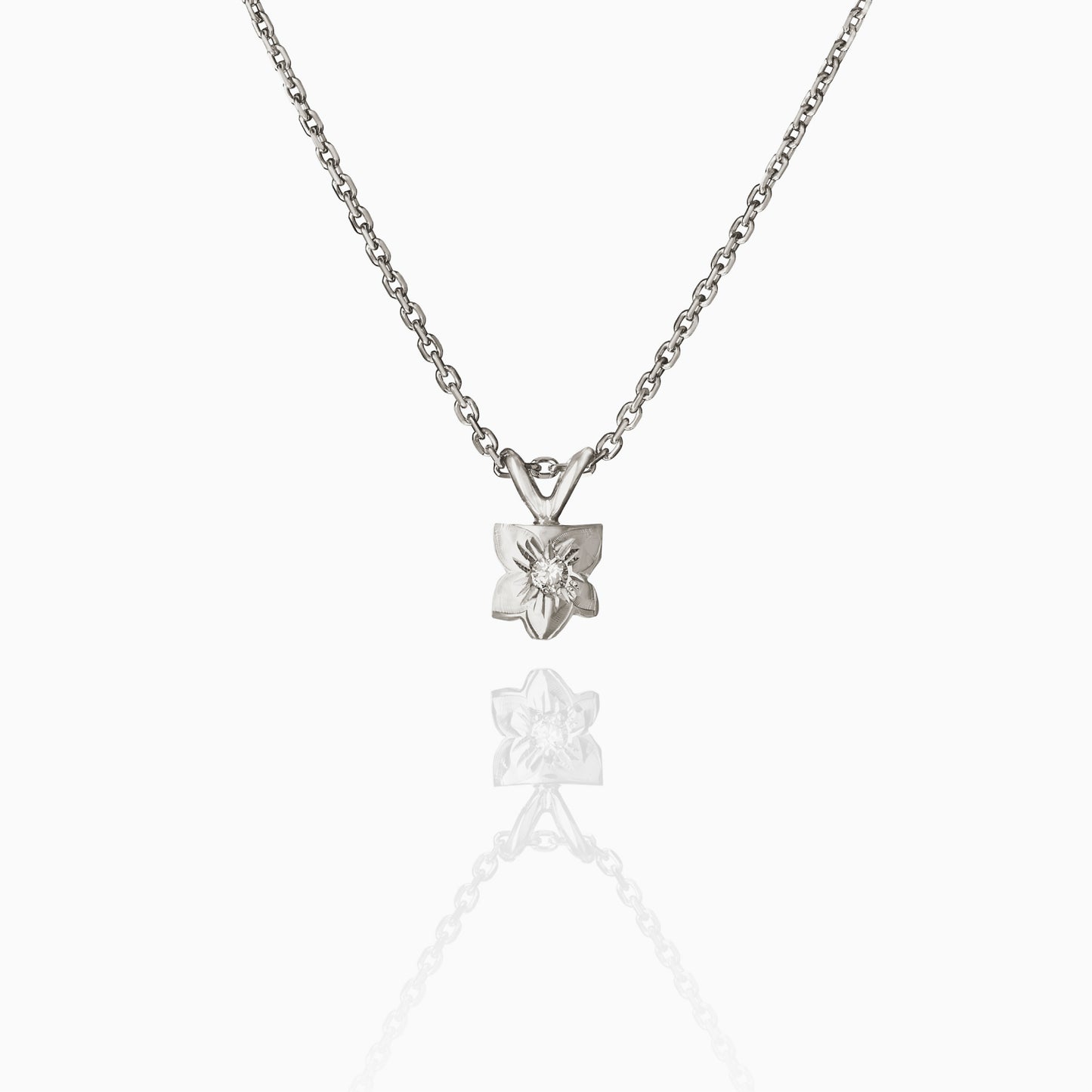 【14K Gold】 Plumeria Cutout Pendant top(6㎜)