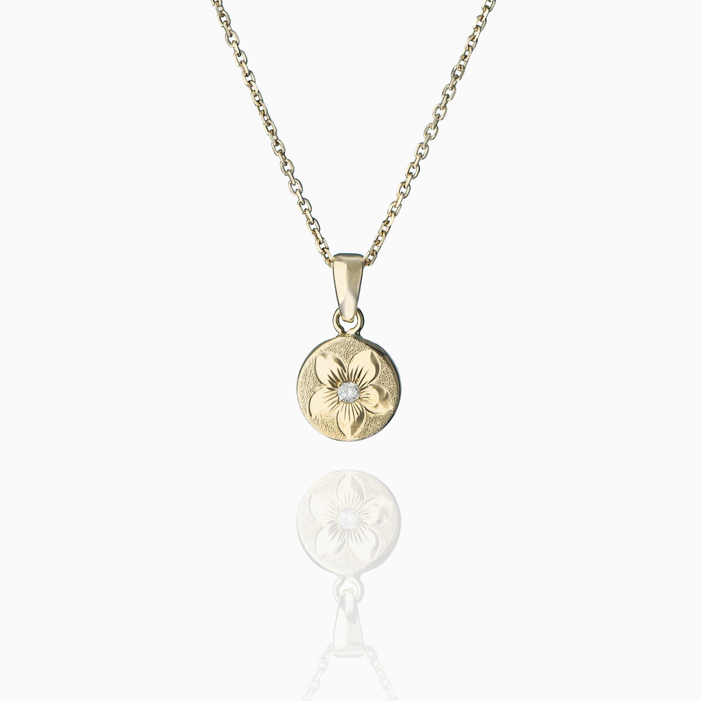 【14K Gold】Plumeria Lina Pendant top