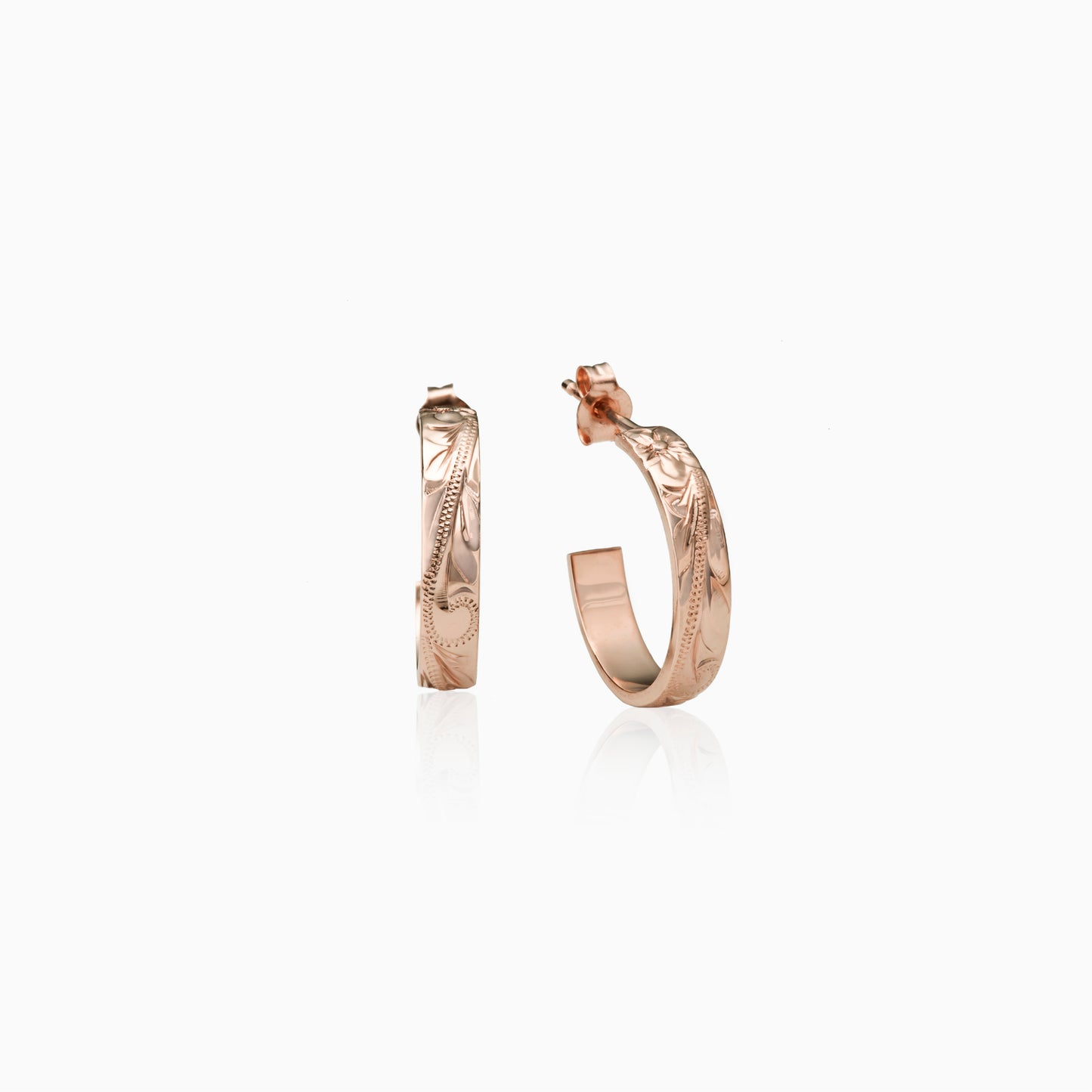 【14K Gold】Fancy wave Hoop Pierce