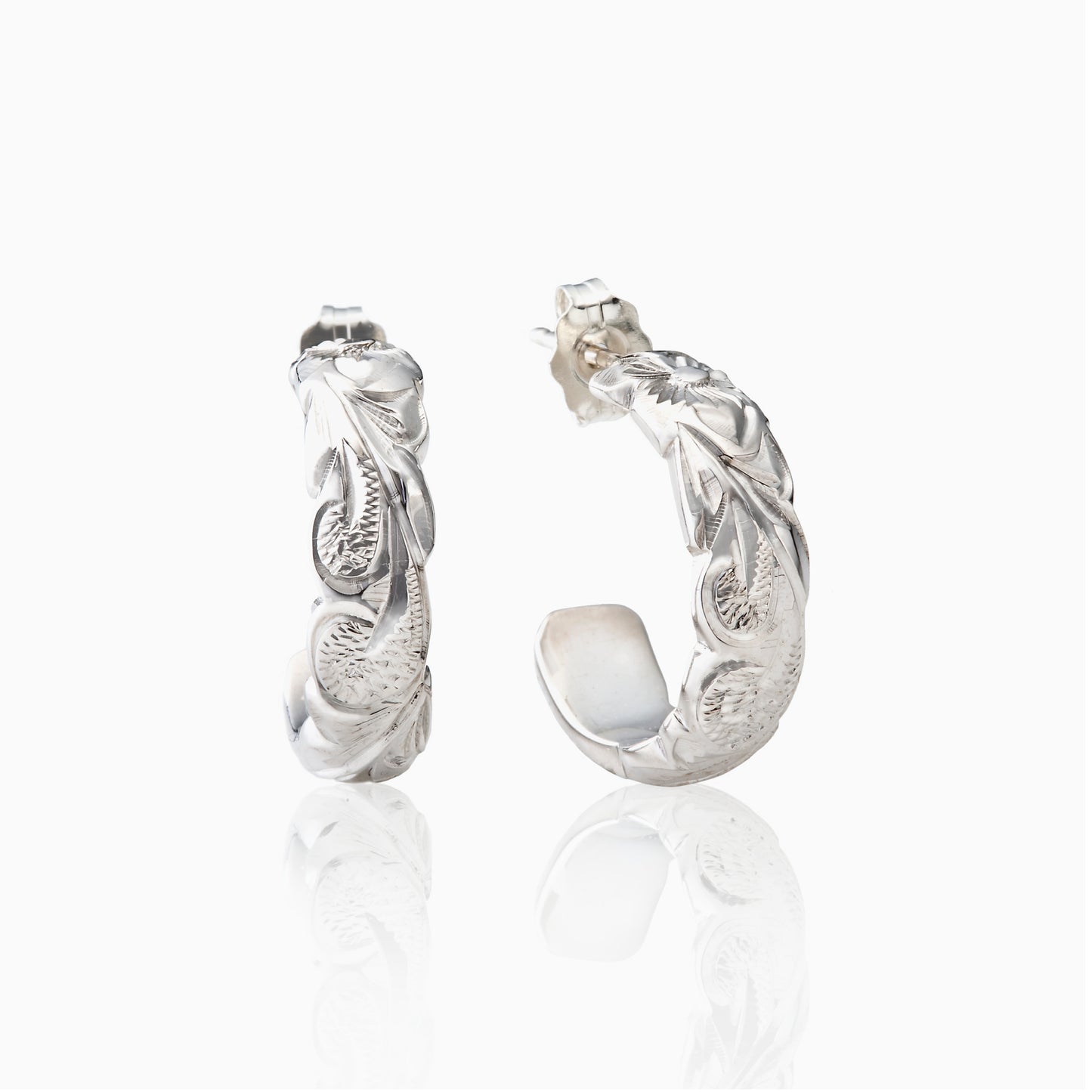 【Silver】Princess with riggle Cutout Hoop Pierce