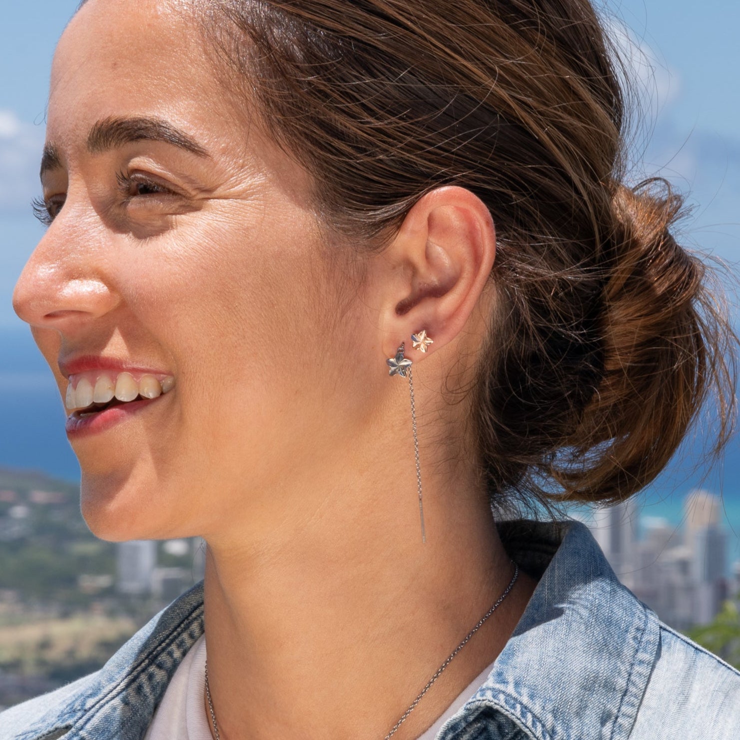 Smart Wailea】 Plumeria Stud Pierce(片耳) – wailea onlinestore