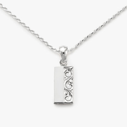 【Silver】Half Design Pendant top