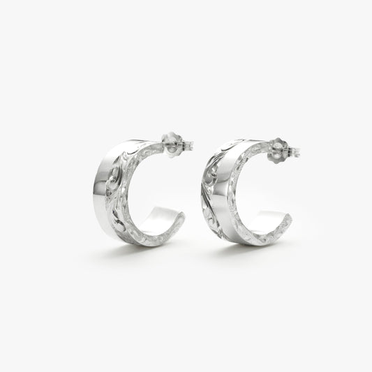 【Silver】Half Design Pierce