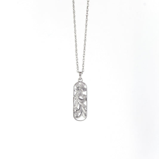 ★ステンレスセール商品★　Plumeria Plate Pendant top