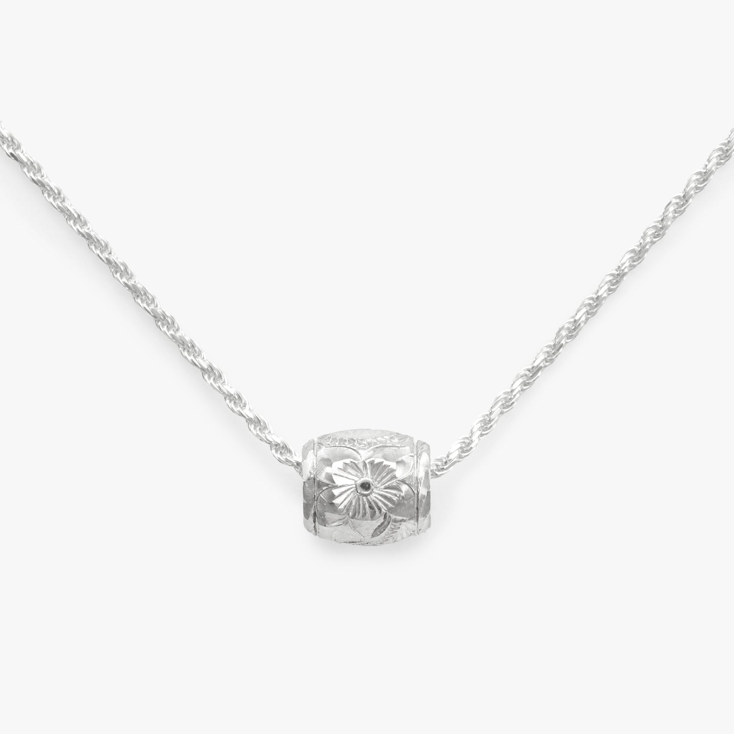 【Silver】Fancy wave Tube Pendant(Size:S)