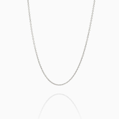 【10K White Gold】あずきchain　0.25㎜ 40㎝