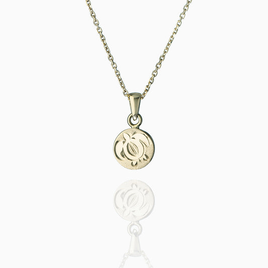 【14K Gold】Maile Honu Lina Pendant top