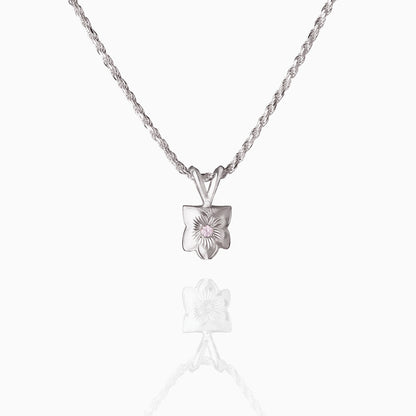 【Silver】Plumeria Cutout Pendant top（8㎜）