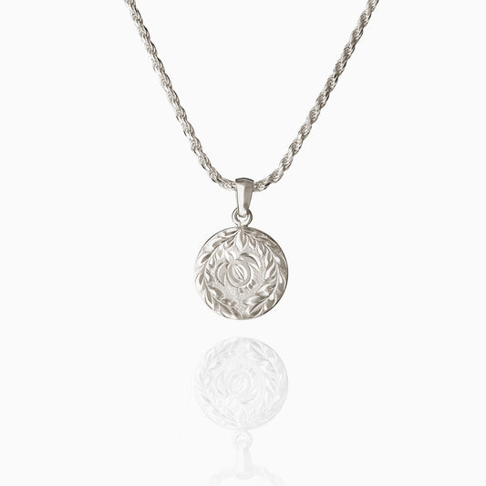 【Silver】Honu&Maile Lina Pendant top(16㎜)