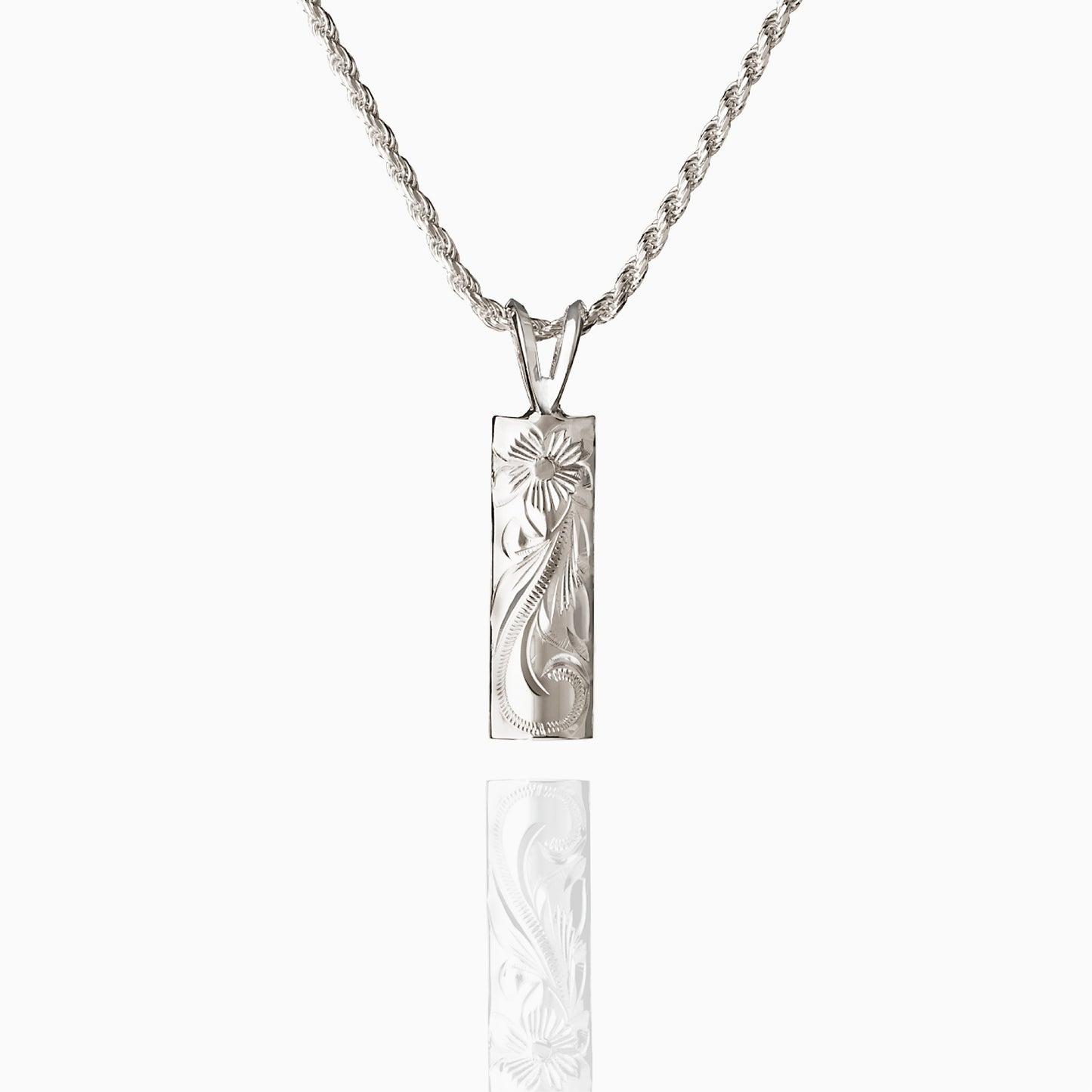 【Silver】Fancy Wave Plate Pendant(6㎜)